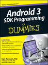 Android 3 SDK Programming For Dummies (eBook)